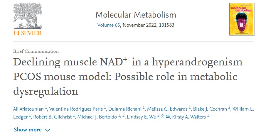 Molecular Metabolism : The therapeutic effect of NMN supplementation on polycystic ovary syndrome